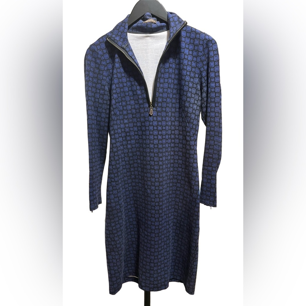 J. McLaughlin Bedford Ponte Quarter Zip Long Sleeve Sheath Dress